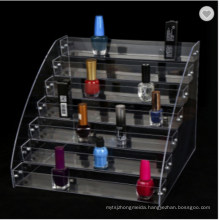 Acrylic Nail Polish Display Stand Lipstick Showing Rack Shelf Cosmetic Tray Nail Polish Organizer